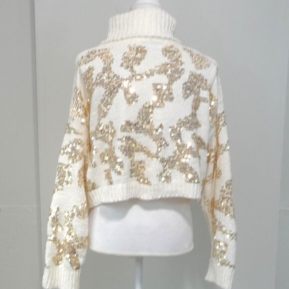 LAVISH SEQUIN SWEATER MEDIUM - Picture 3 of 9